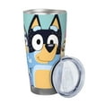 thumbnail image 2 of Masiiu Bluey Print 20OZ Car Cup for Travel, Insulated Stainless Steel Cup, Leak-Proof Lid with Straw and Direct Drinking Opening-Straw Three-piece Set, 2 of 8
