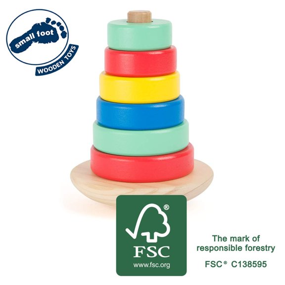 Small Foot Wooden Toys - Game Of Skill Stacking Tower "Move It!" Playset