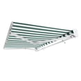 thumbnail image 3 of Awntech 12 Ft Destin Manual Heavy Duty Patio Retractable Awning with Protective Hood (144in x 10.38in x 120in), Forest/White Stripe, 3 of 8