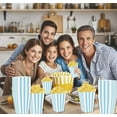 thumbnail image 5 of NOGIS 50 Pcs Paper Blue Popcorn Boxes, Blue Popcorn Bags with White Striped, Popcorn Boxes for Party, Popcorn Holders for Party Birthday Favor Supplies.(Blue, 4.7脳2.8 in), 5 of 7