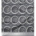 thumbnail image 1 of Soimoi Satin Silk Fabric Floral & Paisley Block Print Sewing Fabric Yard 42 Inch Wide, 1 of 3