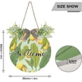 thumbnail image 3 of Vintage Frond Lemon Welcome Sign Farmhouse Front Porch Door Hanging Welcome Wreath for Holiday Wall Home 12 X 12 in Home Decor, 3 of 7