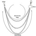thumbnail image 4 of Cadenas de jeans de 4 piezas con cierre de langosta, cadena de billetera de metal para llaves, billetera, jeans, bolso, 4 of 5