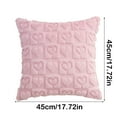 thumbnail image 4 of Set of 2 Heart Love Cute Pink Decorative Valentines Throw Pillow Covers 18x18,Soft Plush Faux Fur Pillow Covers for Couch Sofa Home Valentines Day Decoration, 4 of 7