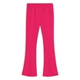 thumbnail image 5 of tarylea Girls Pants High Rise Fitted Fleece Lined Bell Bottom Flare Pants Casual Comfy Solid Color Dailywear Pants, 5 of 7