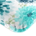 thumbnail image 5 of Jordan Manufacturing 45" x 22" Gardenia Seaglass Blue Floral Rectangular Outdoor Chair Cushion with Ties and Hanger Loop, 5 of 14