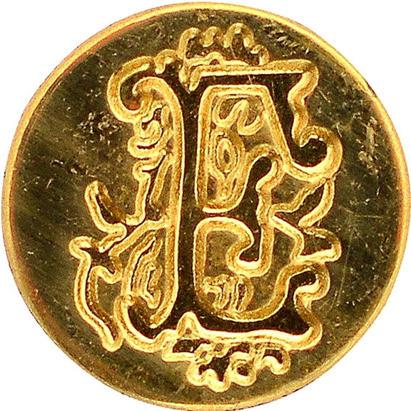 Manuscript Short Handle Design Sealing Set W/Red Wax-E