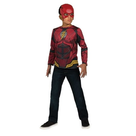 Justice League Boys Flash DC Superhero Childs Costume Top Shirt