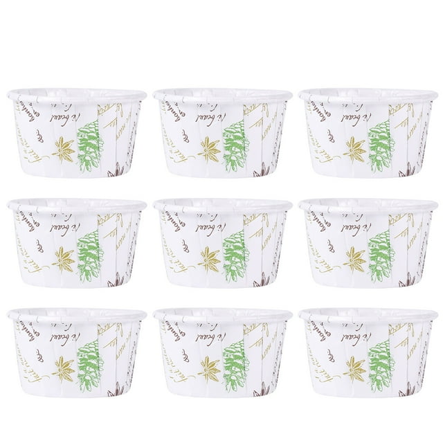 EeaseMX 50 moldes de papel para pasteles de cocina, envoltorios para cupcakes, herramientas para decorar pasteles, cajas para muffins, tazas para hornear en fiestas (blanco)