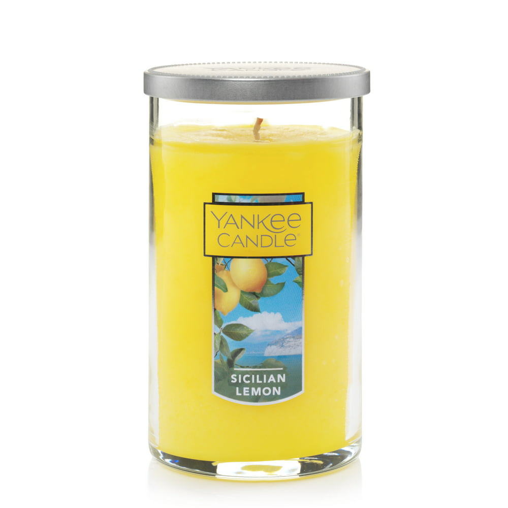 Yankee Candle Sicilian Lemon - Medium Perfect Pillar Candle - Walmart ...