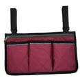 thumbnail image 1 of Bolsa de almacenamiento lateral para silla de ruedas: accesorio de ayuda para la movilidad, múltiples bolsillos y Vino rojo Yuyangstore Bolsa lateral para silla de ruedas, 1 of 8