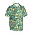 thumbnail image 2 of Balery Animals with Leaf Print Men's Hawaiian Shirts Short Sleeve Beach Shirt Relaxed Fit Vacation Button Down Shirts-3X-Large, 2 of 9