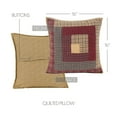 thumbnail image 5 of VHC Brands Millsboro Home Decor, Pillow Quilted, Red, 16x16, 5 of 5