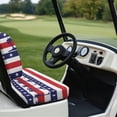 thumbnail image 3 of Aplkyhs Golf Cart Seat Covers Patriotic Stars Palm Tree Golf Cart Washable Seat Cover Easy Install and Clean Breathable Comfortable Breathable for Club Car Precedent and Most Original Front Seat, 3 of 7