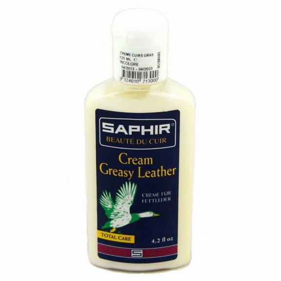 Saphir Beaute du Cuir Oiled Leather Cream 125ml-Black