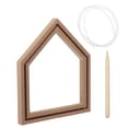 thumbnail image 1 of OUNONA Embroidery Wood Frame 1 Set for Parents and Children with Handicraft Display Stand Wood, 1 of 5