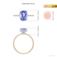 thumbnail image 5 of ANGARA Natural Thin Shank Cushion Cut 2.45 ct Tanzanite Ring with Diamonds in 14K Rose Gold for Women (Size-9x7mm) | December Birthstone, Anniversary, Jewelry Gift for Women | Natural Tanzanite Ring, 5 of 9