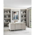 thumbnail image 2 of Michael Amini Marin 70"W 7-Drawer Stainless Steel & MDF Desk in Greige Beige, 2 of 14