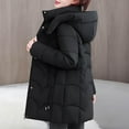 thumbnail image 6 of ZQUUVOU Women's Hooded Quilted Coat Lightweight Water-Resistant Packable Puffer Coat Zip Up Mid-length Jacket Black, 6 of 6