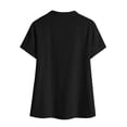 thumbnail image 5 of ClodeEU Womens Summer V Neck Short Sleeve Tops Shirts, Dressy Casual Blouse Spring Vacation Tshirts Clothes Black,Womens Plus XL, 5 of 7