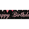 thumbnail image 4 of Black Background Happy Birthday Banner with Pink Balloons and Glitter Party Decorations Backdrop Ideal for Birthday Party Celebrations Photography Props and Home Decor, 4 of 7