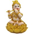 thumbnail image 2 of TIED RIBBONS Krishna Statue Hindu God Resin Statue | 5.2 X 4 Inch | Krishna Idol Figurine Decorative Showpiece for Table, House Warming Gifting, Diwali Decorations for Home and Diwali Gifts, 2 of 3