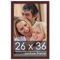 thumbnail image 2 of 26x36 Classic Modern Brown Picture Frame - UV Acrylic, Foam Board Backing, Hanging Hardware, 2 of 8