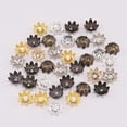 thumbnail image 4 of SHOWERORO 500Pcs 10mm Classical Design Flower End Caps Jewelry Findings Golden Metal For Valentine's Day And Graduation, 4 of 5
