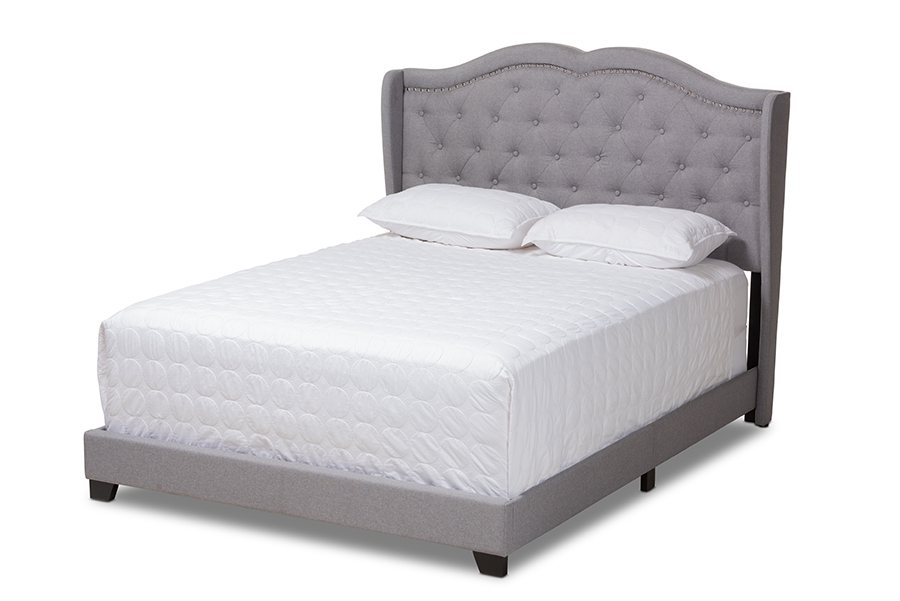 Baxton Studio Aden Modern and Contemporary Grey Fabric Upholstered Full Size Bed - image 2 of 6