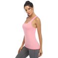 thumbnail image 2 of Workout Tank Tops for Women Athletic Yoga Tops Racerback Tanks Gym Exercise Shirts Activewear 2 Pack Pink S, 2 of 3