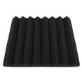 thumbnail image 2 of ZOUSSIQI 50*50*5cm 6Pcs Triangular Groove Shape Foam Acoustic Panels Studio Soundproofing Foam JU316-53400, 2 of 9