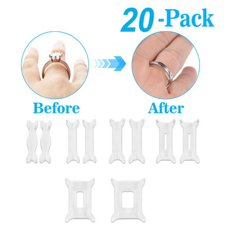EEEkit Invisible Ring Size Adjuster, for Loose Rings Ring Adjuster Fit Any Rings, Assorted Sizes of Ring Sizer, Comfortable, Durable and (Best Ring Size Adjuster)
