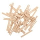 thumbnail image 3 of 100 pinzas de madera para la ropa: Pinzas para la ropa, ideales para manualidades y lavandería. Pinzas rústicas de madera para la ropa., 3 of 8