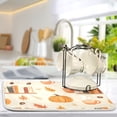 thumbnail image 5 of Yayeee Dish Drying Mat for Kitchen Counter 16"x18" Microfiber Absorbent Pad, Beige Fall Acorns Pattern, 5 of 7
