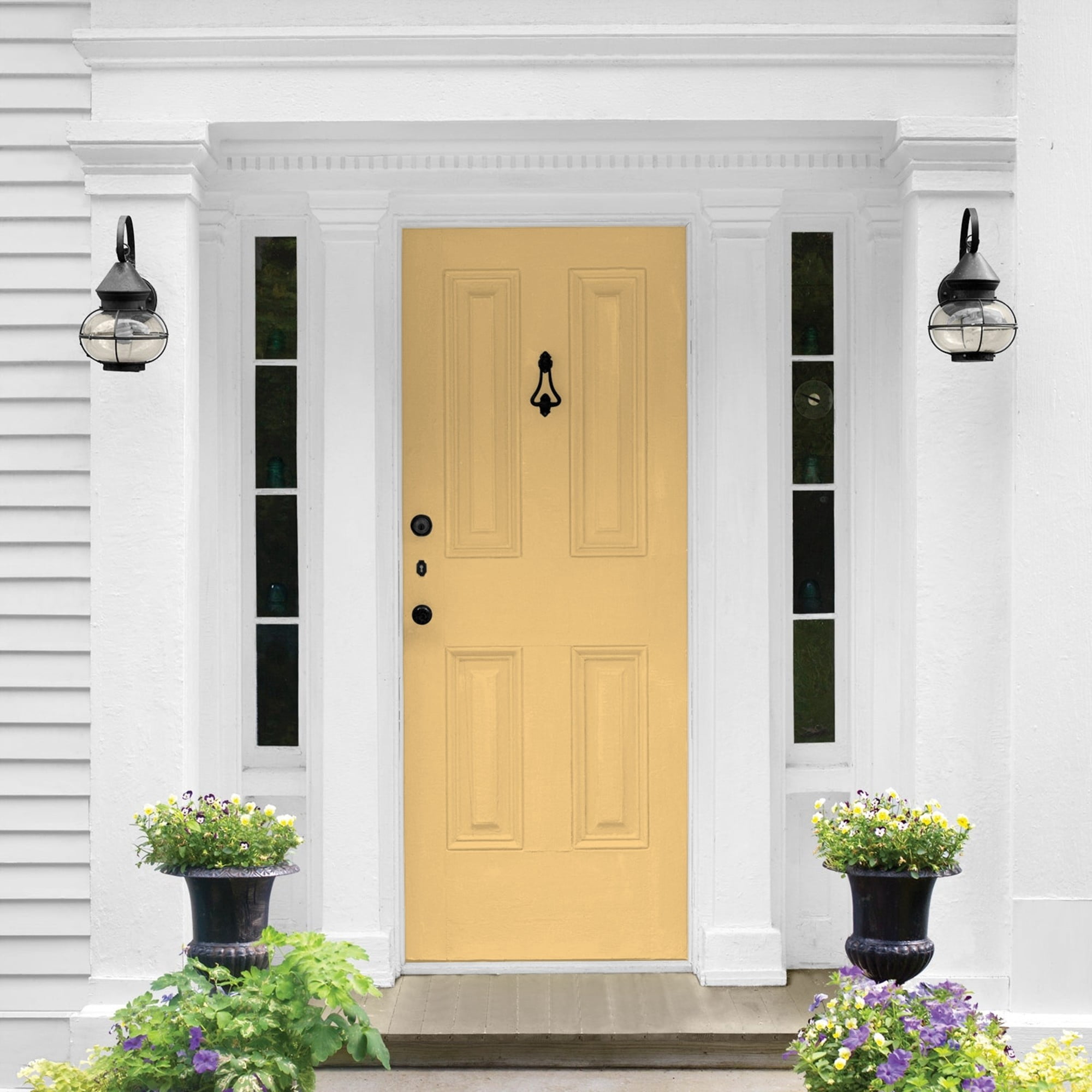Glidden HEP Gold Buff / Yellow Semi-Gloss Exterior Paint with Primer, 1 Gallon