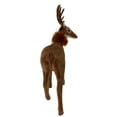 thumbnail image 5 of Felt Brown and White Deer with Faux Fur Scarf Figurine Decoration 10.5 Inch, 5 of 7