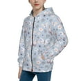 thumbnail image 2 of Kdxio Blue Butterfly Pattern Kids Boys Girls Zip Up Hoodie 3D Printed Hooded Sweatshirt Hoody Coat with Pocket 7-12 Y-Small, 2 of 6
