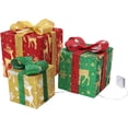 thumbnail image 1 of Cajas de Regalo Navideñas con Luces LED - Decoración Festiva para Interiores y Exteriores, Ideal para Árboles, Ventanas y Paredes, Regalo Único para Familiares y Amigos, Estilo Plata con Diseño de, 1 of 6