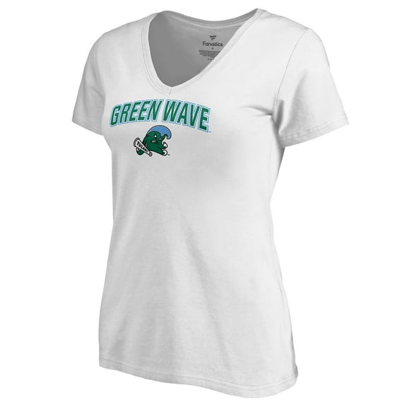 Women's White Tulane Green Wave Proud Mascot T-Shirt