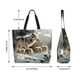 thumbnail image 5 of Balery Wolf Family Winter Wonderland Bolsa Tote Estilo Estético con Cremalleras, Bolsa de Hombro, Bolsa de Compras Grande y Plegable, 5 of 8