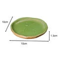 thumbnail image 4 of Bandeja de adorno para mascotas de té de hoja de loto, colección de platos de estatuilla de té, bandeja de cerámica artesanal para servir té para, 4 of 9