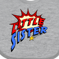 thumbnail image 4 of Inktastic Little Sister Superhero Girls Baby Bib, 4 of 4
