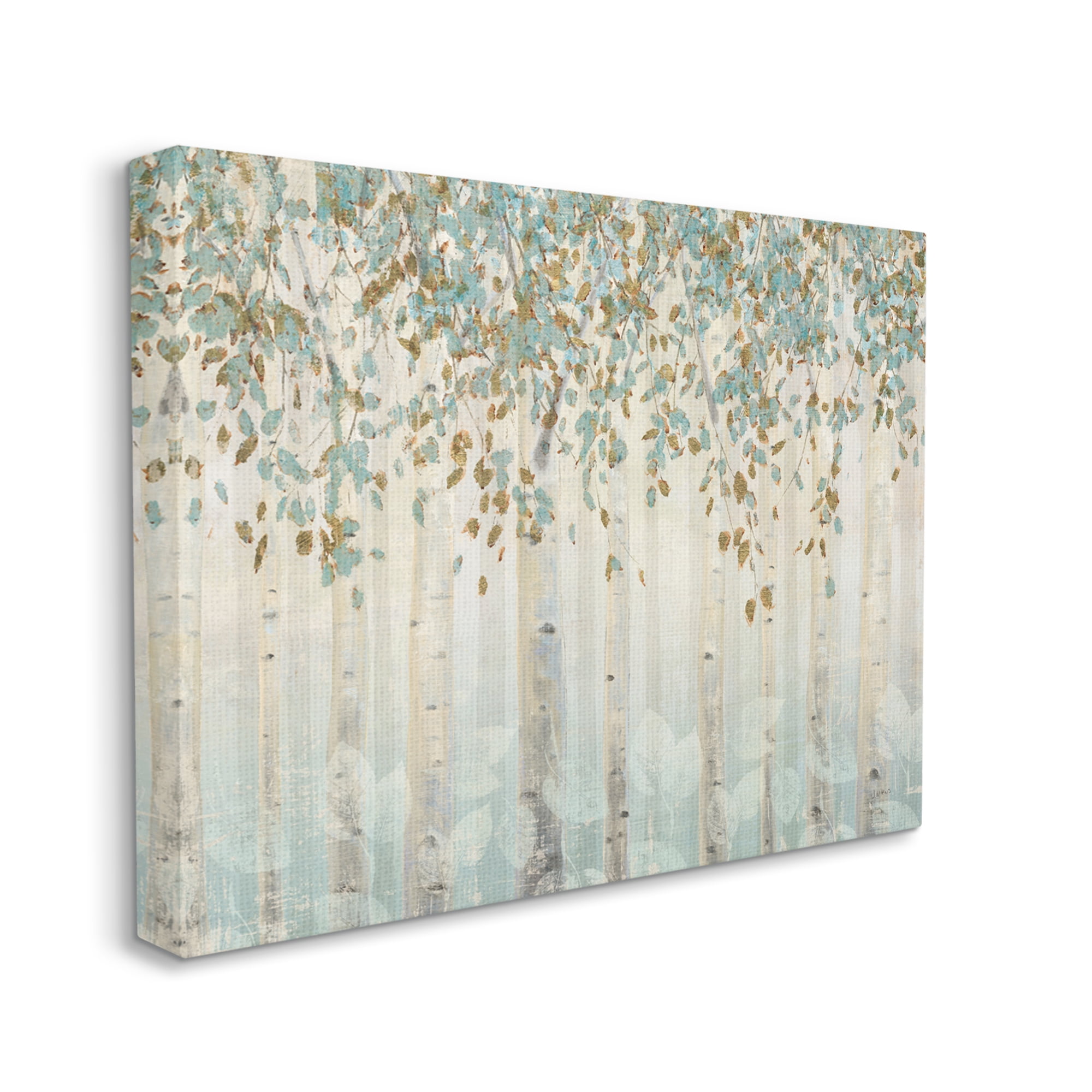 Abstract Soft Forest Trees Canvas Art, 40 x 30, Design By Artist James Wiens