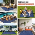thumbnail image 3 of Vintage Navy Blue Outdoor Rug 6x9 Ft, Non Slip Washable Area Rug, Farmhouse Retro Dark Solid Color Linen Texture Patio Rugs Carpet Runner, Large Floor Mat for Indoor/Outdoor Deck Porch Camping, 3 of 8