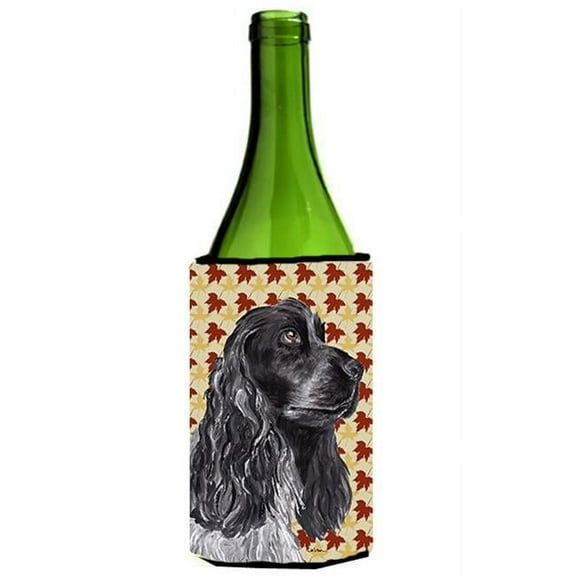 Cocker Spaniel Fall Leaves Wine bottle sleeve Hugger