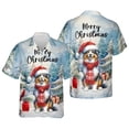 thumbnail image 3 of Merry Christmas Australian Shepherd Enjoys Woofmas Winter Xmas Holiday Hawaiian Shirt Breathable Summer Unisex Merch Aussie Dog Lover Gifts - 02022, 3 of 6