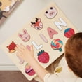 thumbnail image 2 of Children's Personalized Name Puzzle Wooden Educational Toy Birthday Gift, 2 of 5