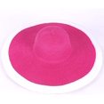 thumbnail image 3 of Sombrero Derby de verano de ala ancha de paja para mujer, sombreros suaves plegables para el sol para la playa, 3 of 5