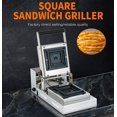 thumbnail image 2 of Sandwich Panini Press Grill comercial, tostadora antiadherente de 800 W Panini Press Grill que hace la máquina Comercial de acero inoxidable, calentamiento rápido Fácil de limpiar con temperatura, 2 of 5