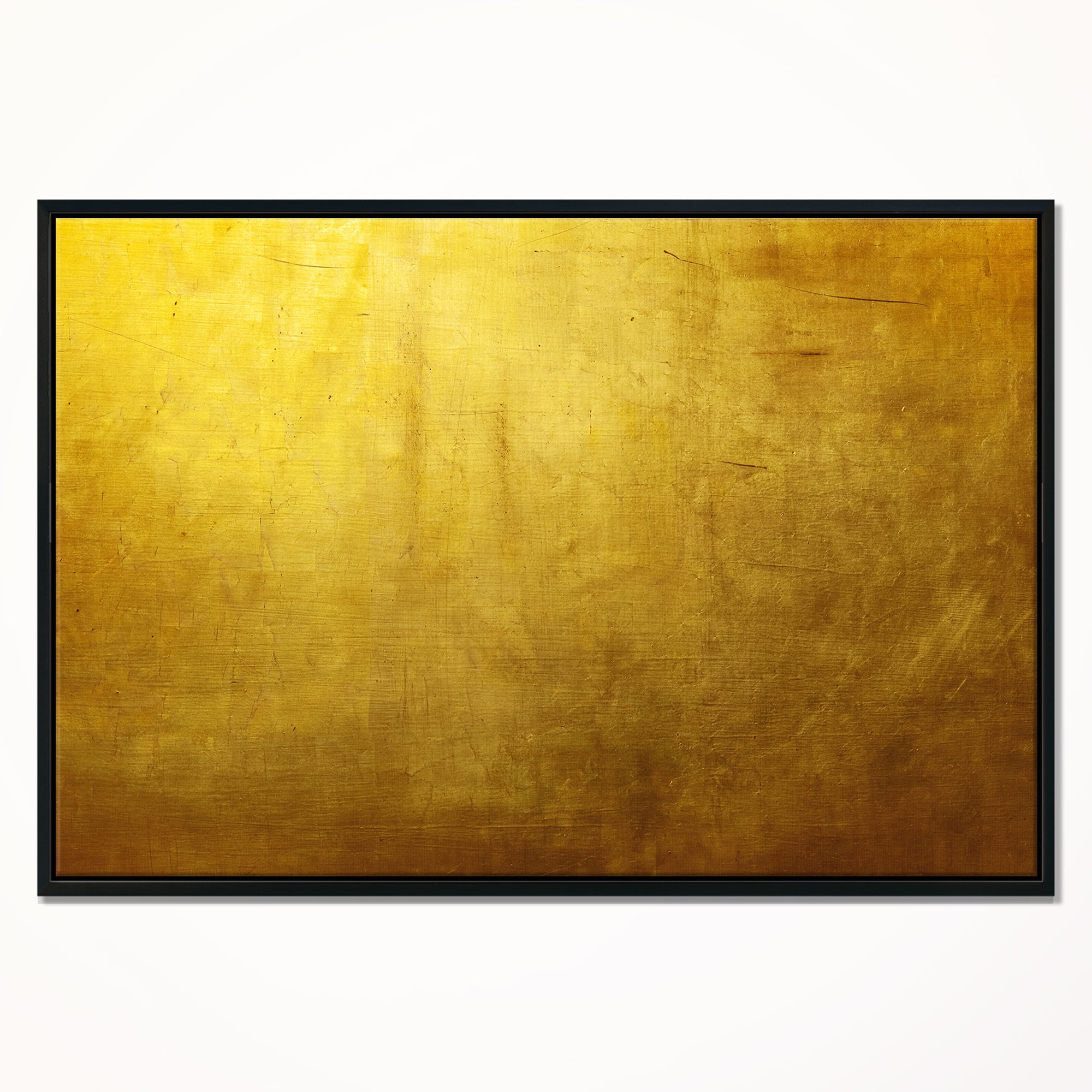 Designart ' Gold Texture ' Abstract Framed Canvas art print